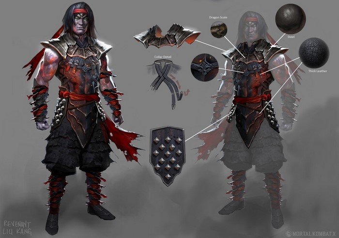Revenant Liu Kang concept art from Mortal Kombat X