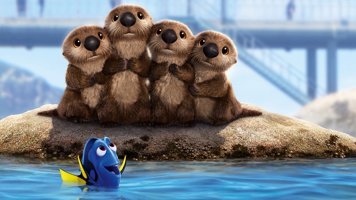 Otters and Dory from Finding Dory