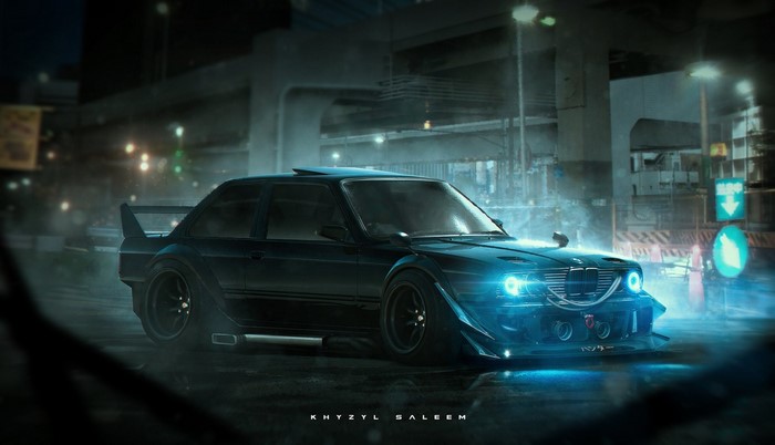 BMW M3 E30 Nighttime Street Racer