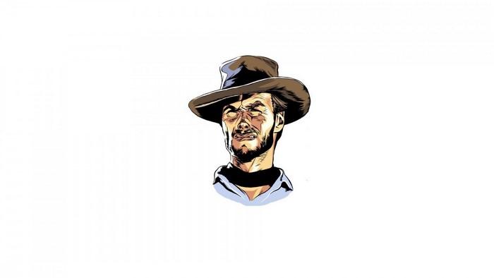 Cartoon of Clint Eastwood in a hat