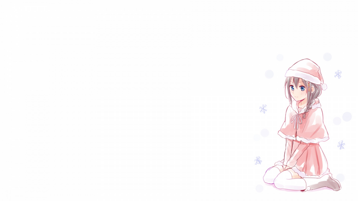 Shigure from Kantai Collection wearing a Santa hat