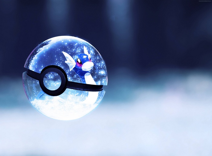 Dratini in a Pokeball
