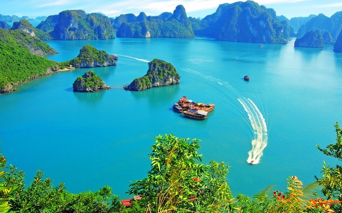 Boats in Ha Long Bay, Vietnam