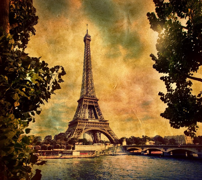 Eiffel Tower over the Seine River in Paris