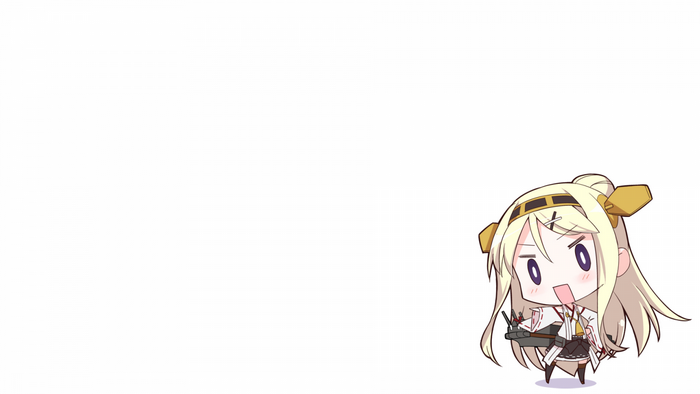 Chibi Karen Kujou from Kin Iro Mosaic and Kongou from Kantai Collection