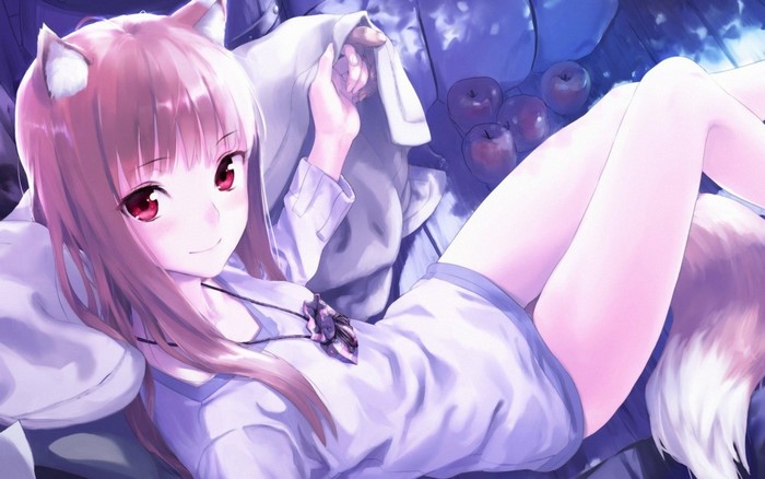 Holo from Spice and Wolf with apples