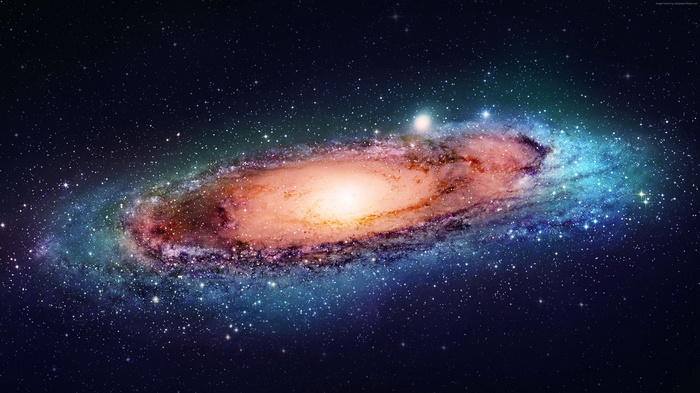 Galaxy in deep space with stars