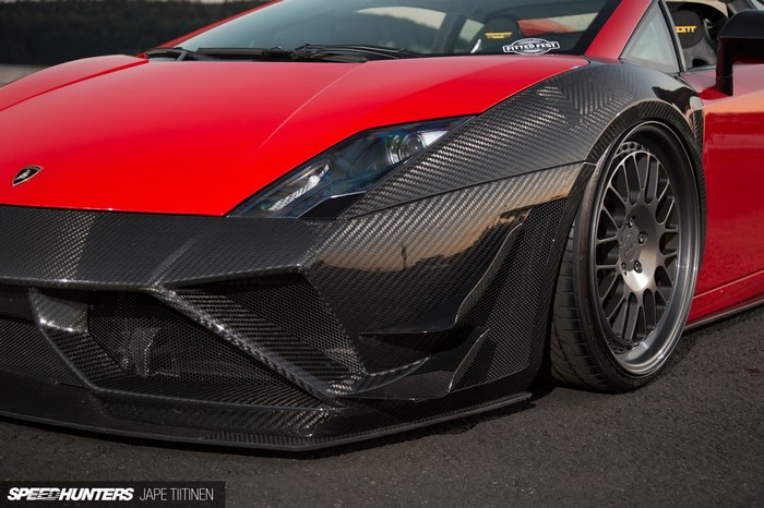 Red Lamborghini Gallardo with Carbon Fiber Body Kit
