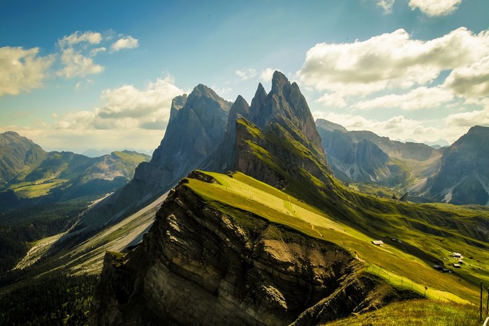 Seceda Ridge in the Dolomites, Italy