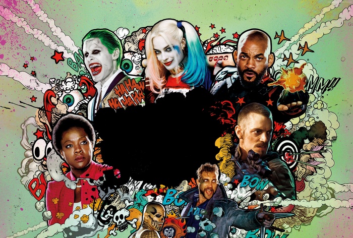 Suicide Squad characters collage