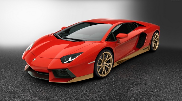 Red Lamborghini Aventador LP 700-4 "Miura Homage"