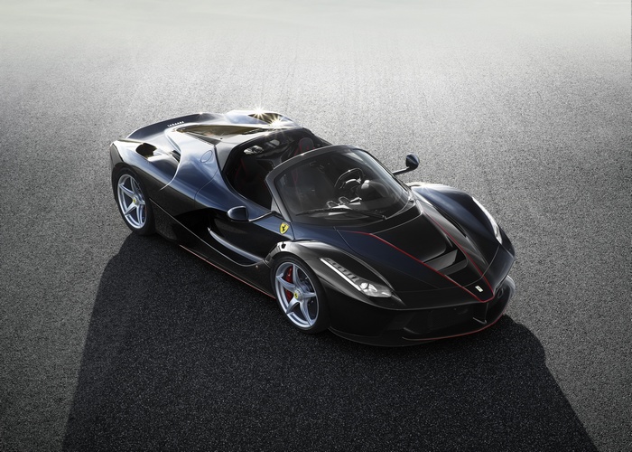 Black Ferrari LaFerrari Aperta convertible