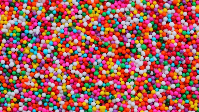 Colorful sprinkles for baking and desserts