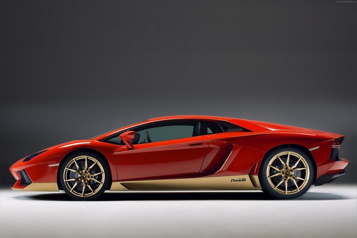 Red Lamborghini Aventador Miura Homage