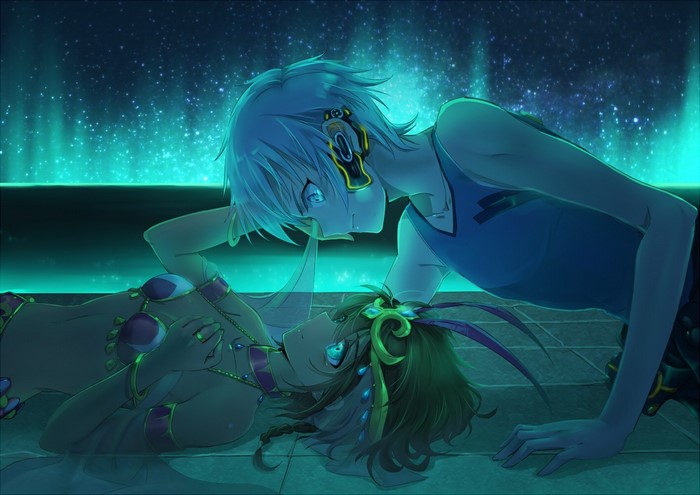 Ledo and Amy from Suisei no Gargantia