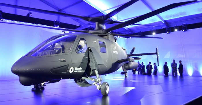 Sikorsky S-97 Raider helicopter on display