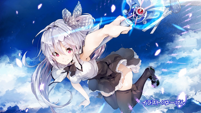 Freyja Iris from Juuou Mujin no Fafnir holding a magical staff