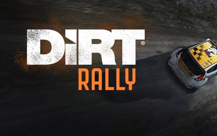 DiRT Rally video game logo and car