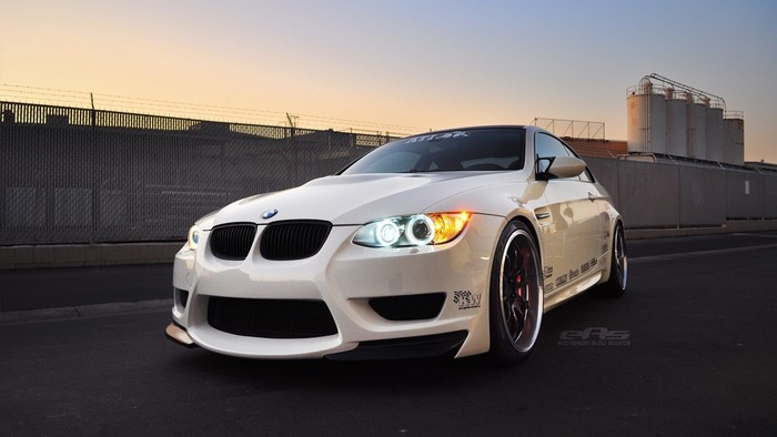 White BMW M3 Coupe with custom rims