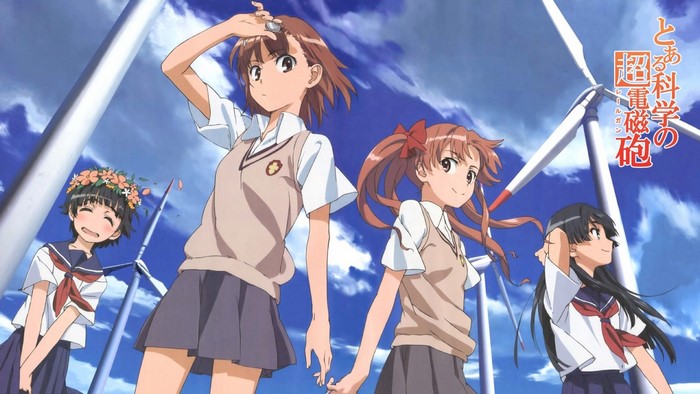 Anime girls from Toaru Majutsu no Index with windmills