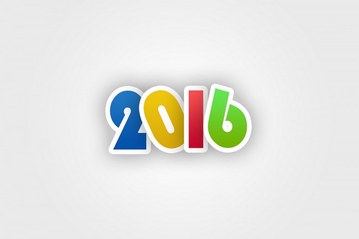 Colorful 2016 text logo