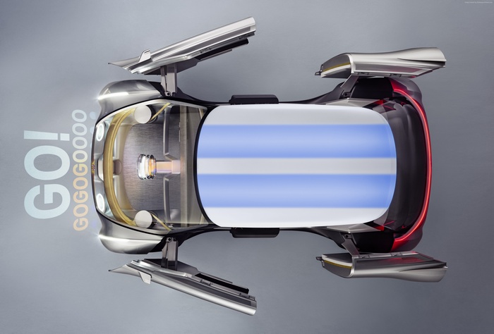 Mini Vision Next 100 concept car from above