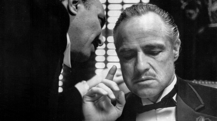 monochrome, movies, film stills, Person, The Godfather, Marlon Brando ...