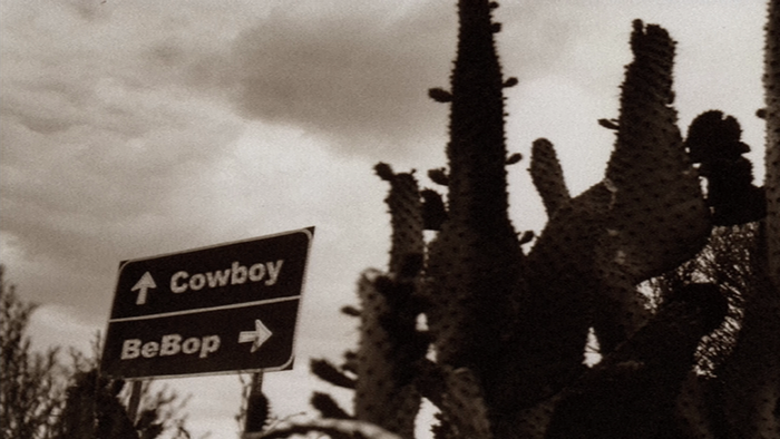 Cowboy Bebop sign with cacti