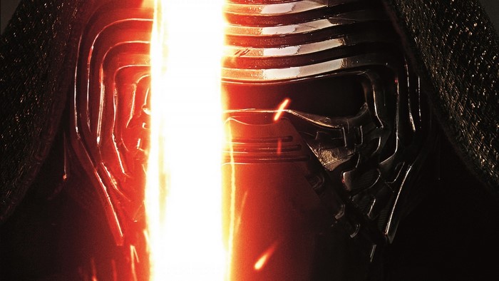 Kylo Ren from Star Wars with red lightsaber