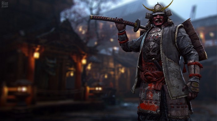 Samurai warrior from For Honor holding a katana
