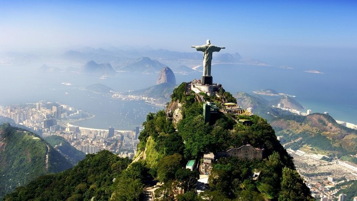 Christ the Redeemer statue overlooking Rio de Janeiro, Brazil