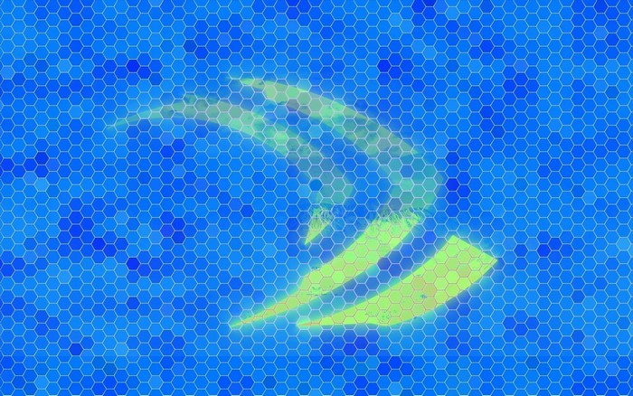 Nvidia GeForce GTX logo on blue hexagonal pattern