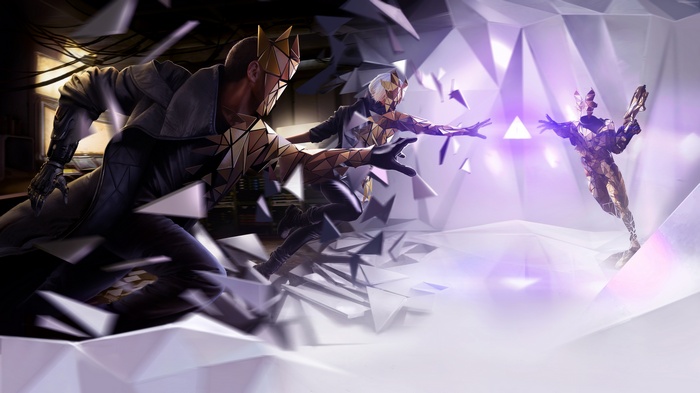 Deus Ex: Mankind Divided characters in abstract environment