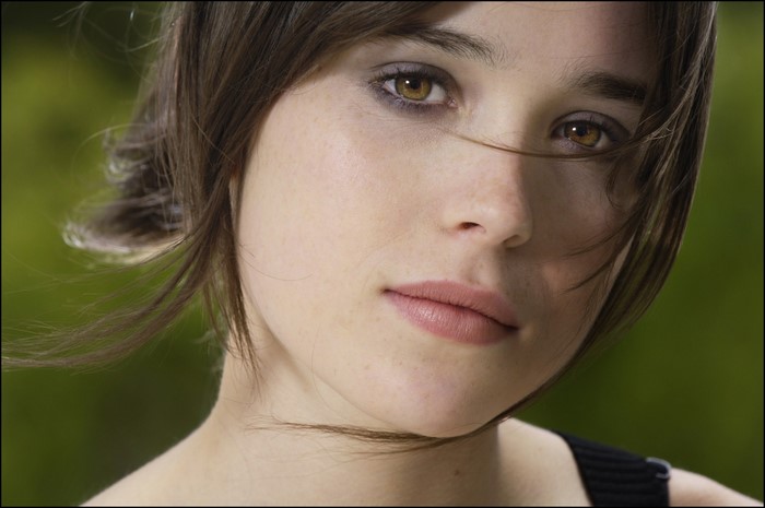 Close-up portrait of Ellen Page