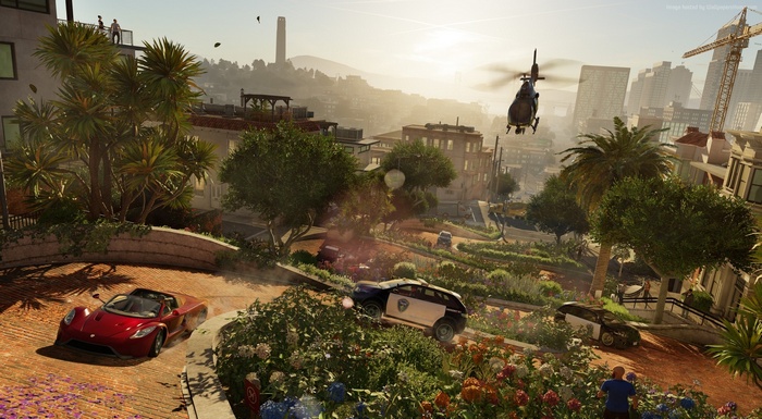 Watch Dogs 2 gameplay with police chase