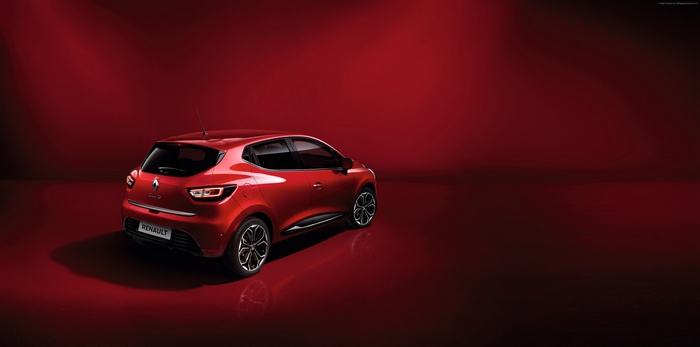 Red Renault Clio hatchback