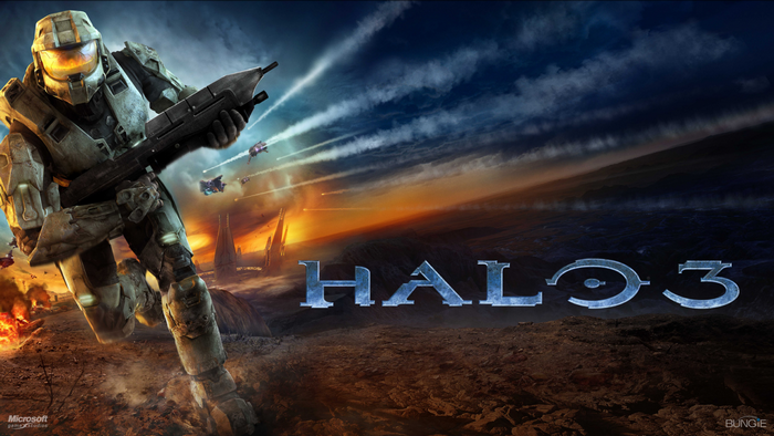 Master Chief in Halo 3 Battlefield Scene