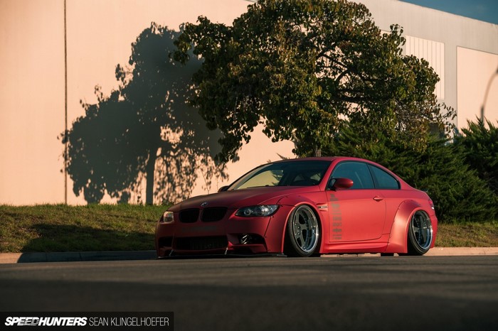 Red BMW E92 M3 Coupe with Widebody Kit