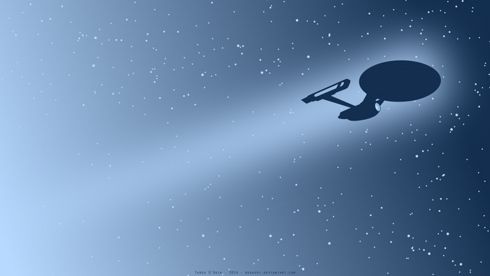 USS Enterprise from Star Trek in space
