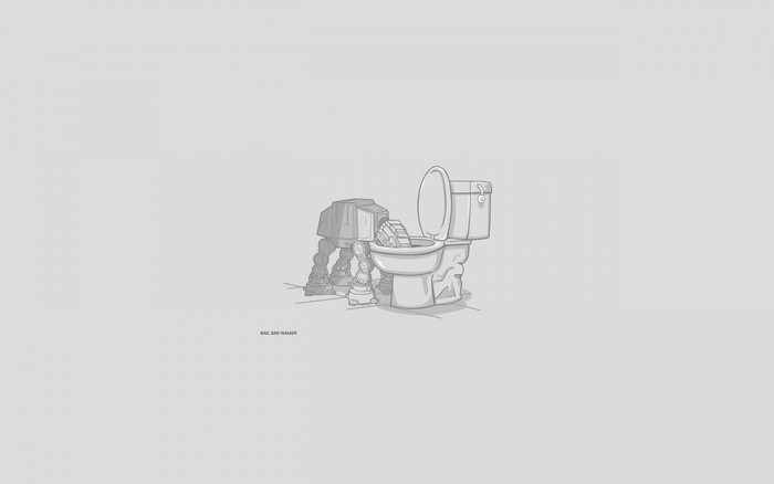 AT-AT Walker and Toilet with Text