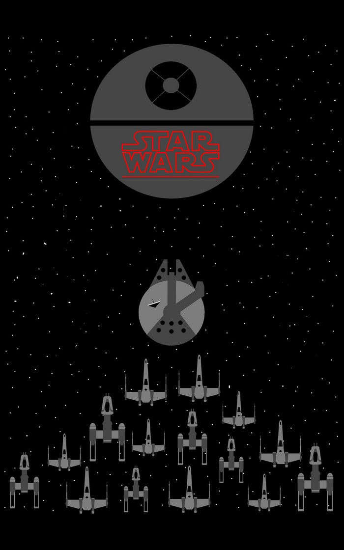 Star Wars: Death Star, Millennium Falcon, and Rebel Fleet