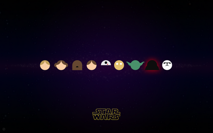Star Wars characters minimalist illustration