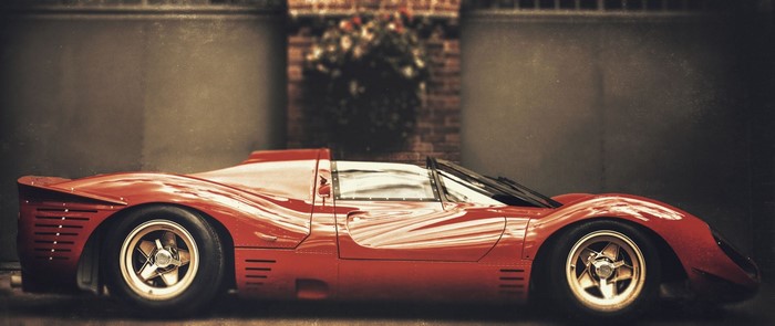 Red Vintage Ferrari Sports Car