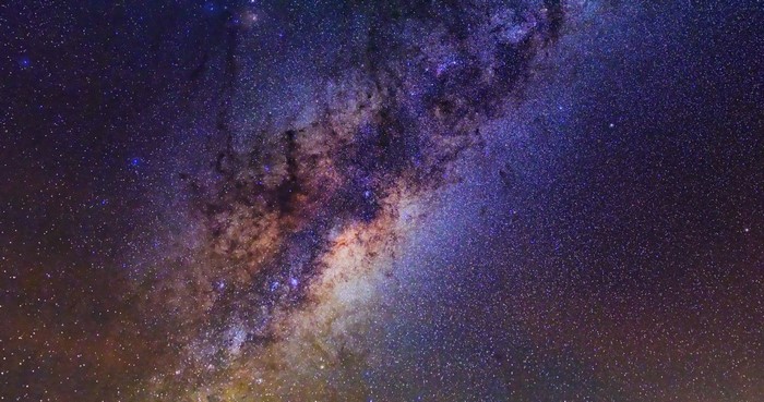 The Milky Way galaxy with stars and nebulae