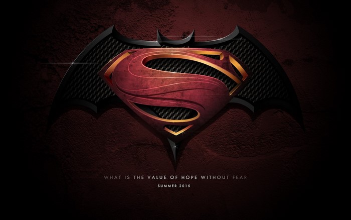Superman and Batman logos from Batman v Superman: Dawn of Justice