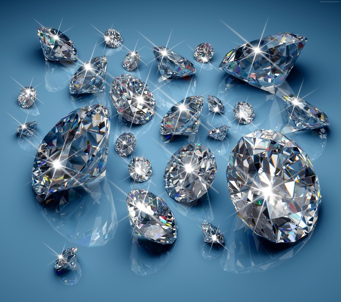 5k wallpaper, light, shine, diamonds, 4k, blue