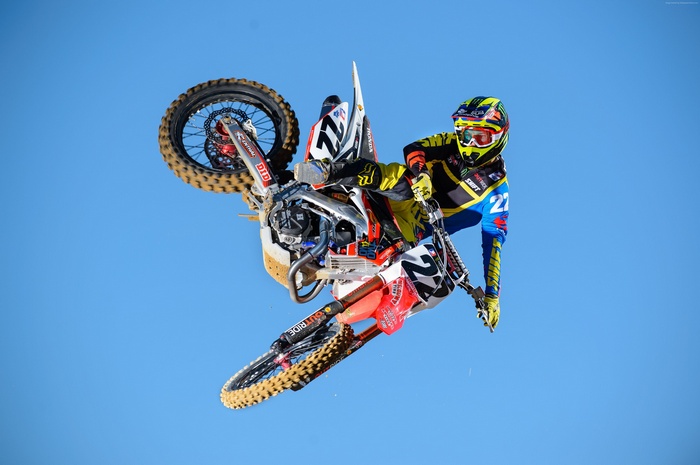 Chad Reed performing motocross stunt