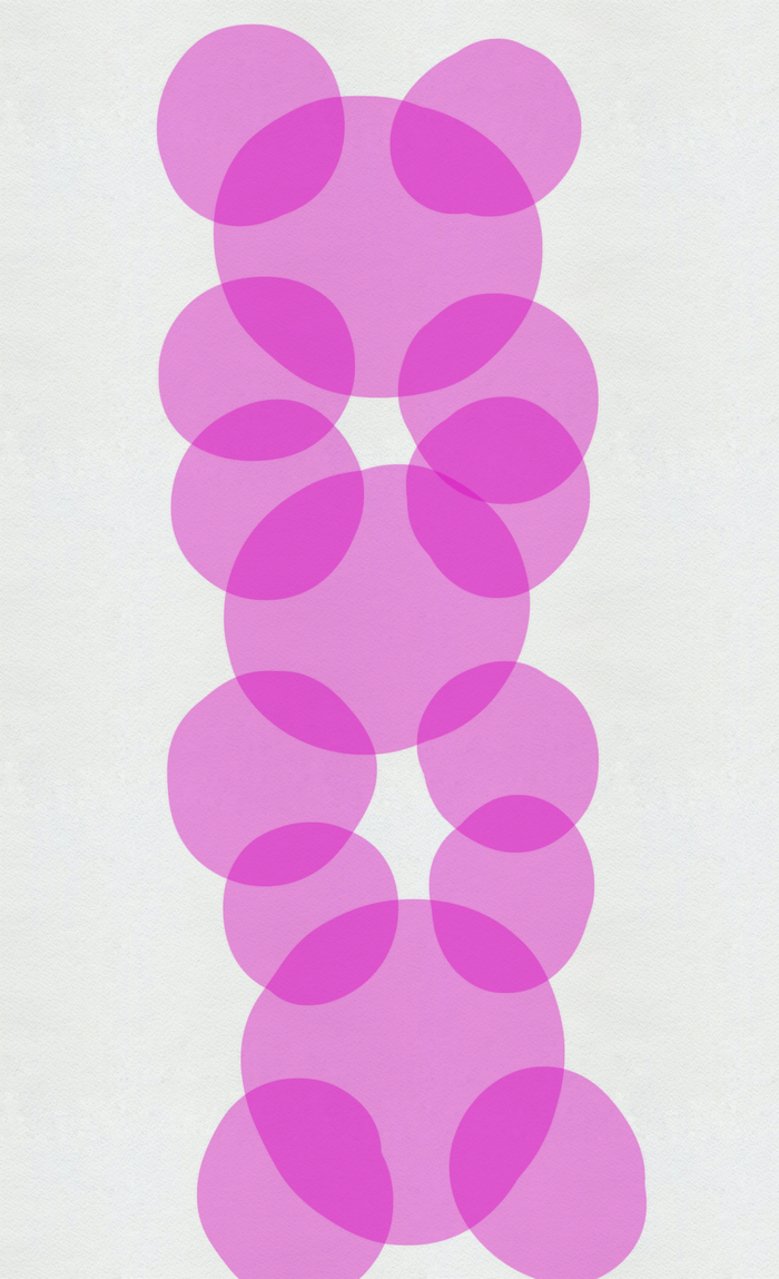 Pink circles pattern on a textured background