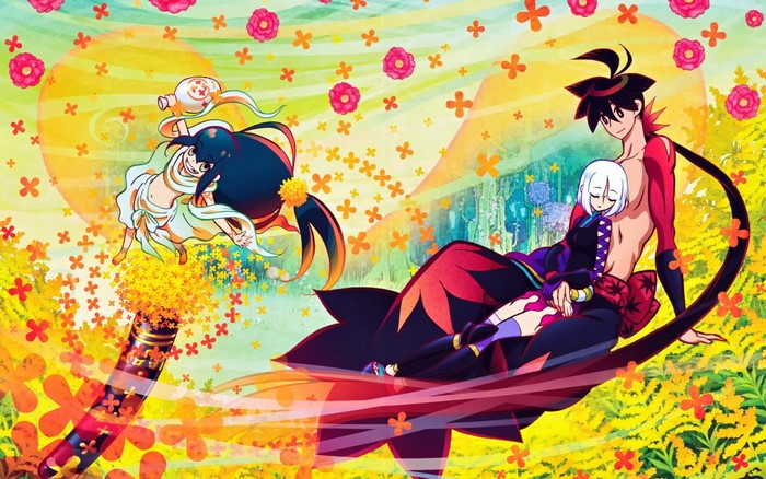 Katanagatari illustration with characters