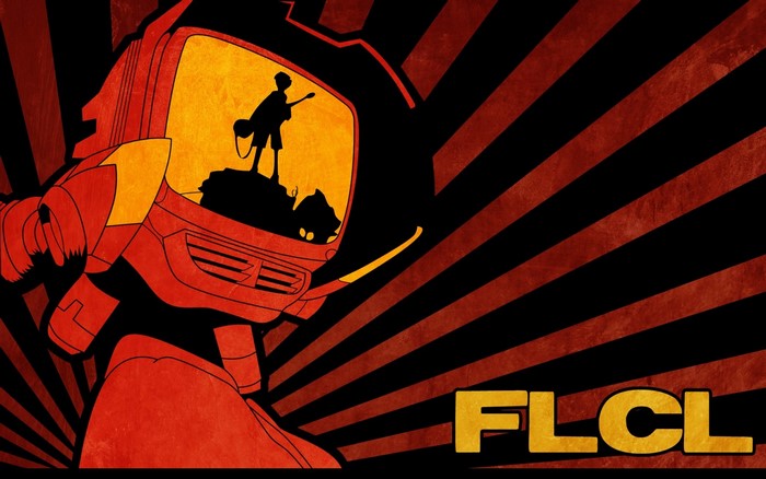 FLCL poster with Canti and Haruko
